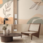 Wall murals Abstract leaves on soft background.