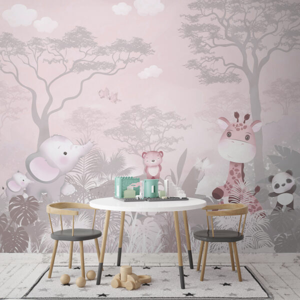 Wall murals Cartoon of a pink bear (SKU: u73878v3) Wall murals Wall murals Cartoon of a pink bear (SKU: u73878v3)