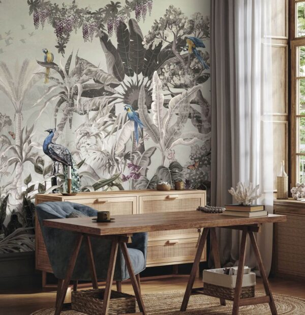 Wall murals Mural of birds and plants Wall murals Mural of birds and plants