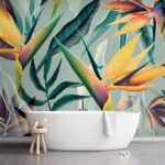 Wall murals Birds of Paradise artistic design
