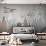 Wall murals White snowflake on a grey background