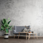Wall murals White background with trees