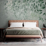 Wall murals Floral elegance with subtle leaves.
