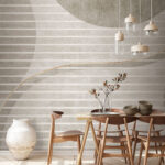 Wall murals Abstract lines with circular patterns.