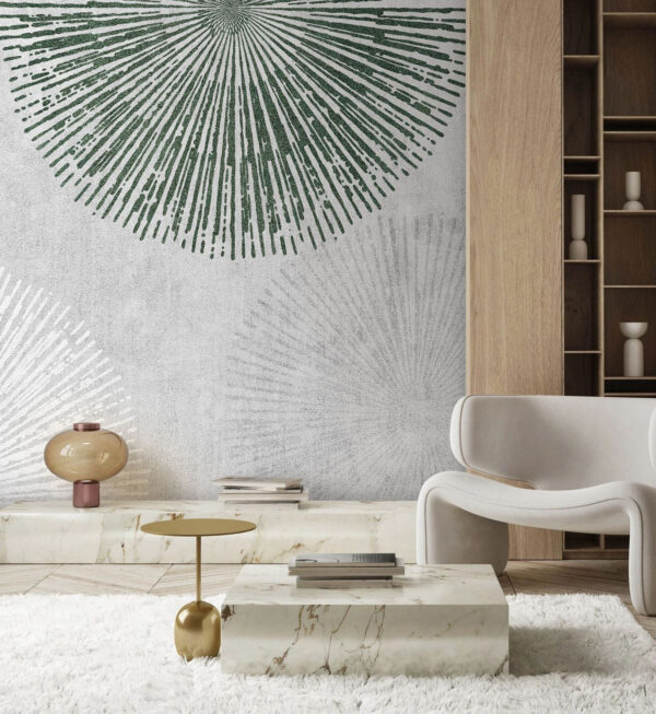 Radial patterns on textured backdrop Wall murals Radial patterns on textured backdrop