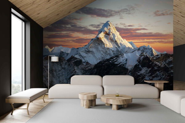 Wall murals Mountain with snow on top Wall murals Mountain with snow on top