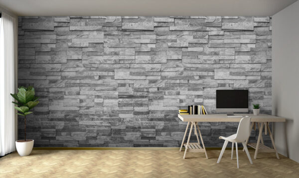 Gray brick wall texture pattern Wall murals Gray brick wall texture pattern