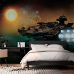 Wall murals Bright light in the sky