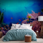 Wall murals Red fish swimming in water