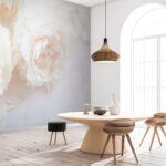 Wall murals Delicate white petals in bloom.