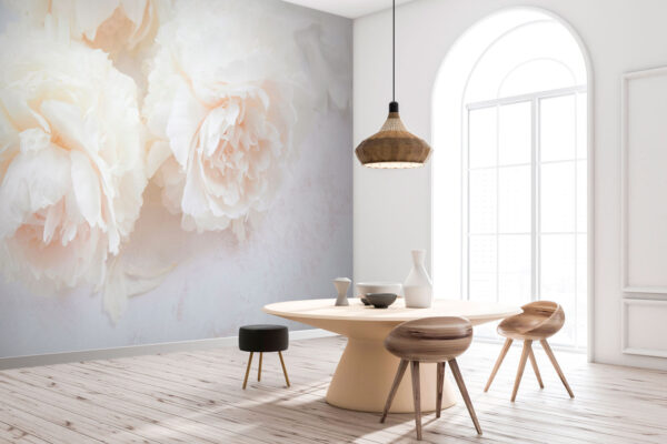 Delicate white petals in bloom Wall murals Delicate white petals in bloom