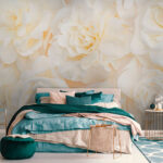 Wall murals Soft petals in creamy white bloom