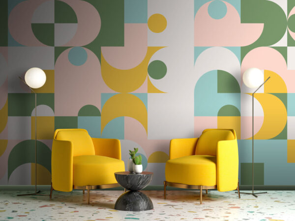 Colorful pattern with circles and dots Wall murals Colorful pattern with circles and dots