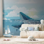Wall murals Whale swimming in the water