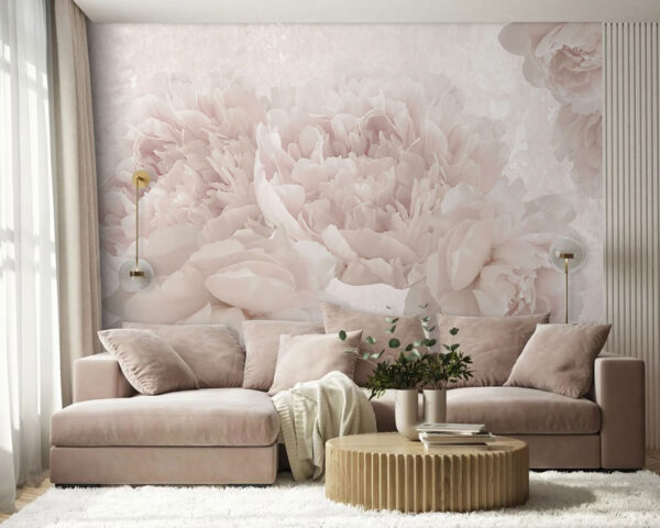 Soft petals in gentle pastel hues Wall murals Soft petals in gentle pastel hues
