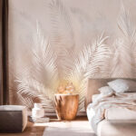 Wall murals Elegant palm leaves on soft background.