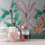 Wall murals Raccoon with a bow tie