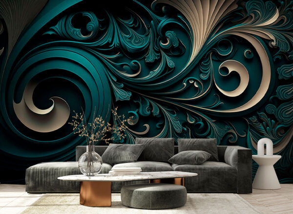 Blurry image of a spiral Wall murals Blurry image of a spiral