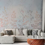 Wall murals Group of trees with leaves