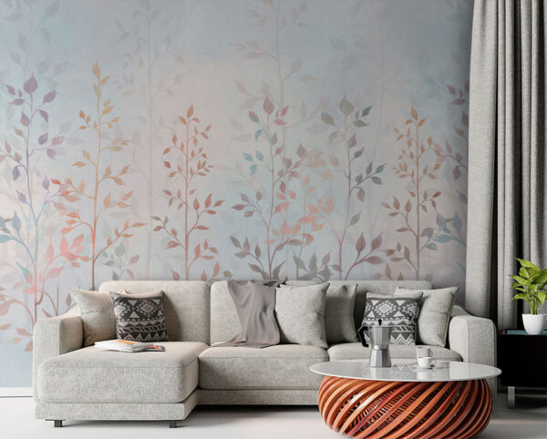 Wall murals Group of trees with leaves Wall murals Group of trees with leaves