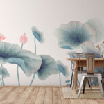 Wall murals Delicate blooms in serene waters