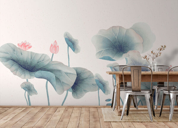Wall murals Delicate blooms in serene waters Wall murals Delicate blooms in serene waters