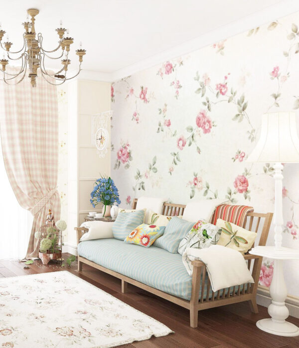 Wall murals Floral pattern on a wall Wall murals Floral pattern on a wall