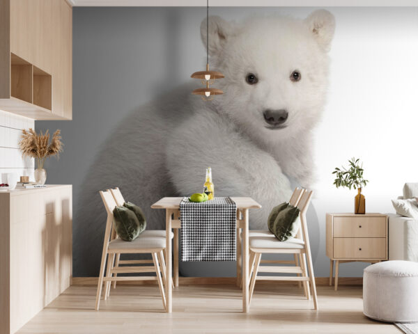 Wall murals Polar bear holding a ball Wall murals Polar bear holding a ball
