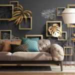 Wall murals Elegant Framed Tropical Leaf Art