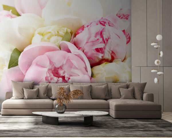 Wall murals Bouquet of pink and white flowers Wall murals Bouquet of pink and white flowers