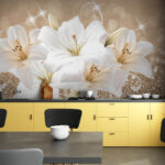 Wall murals Group of white flowers