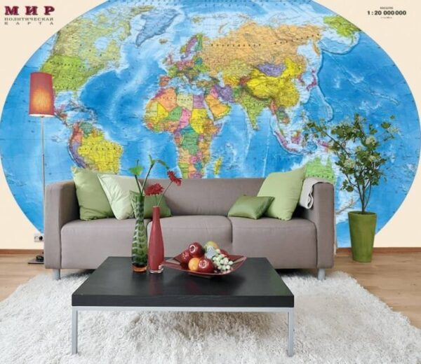 Wall murals Map of the world Wall murals Map of the world
