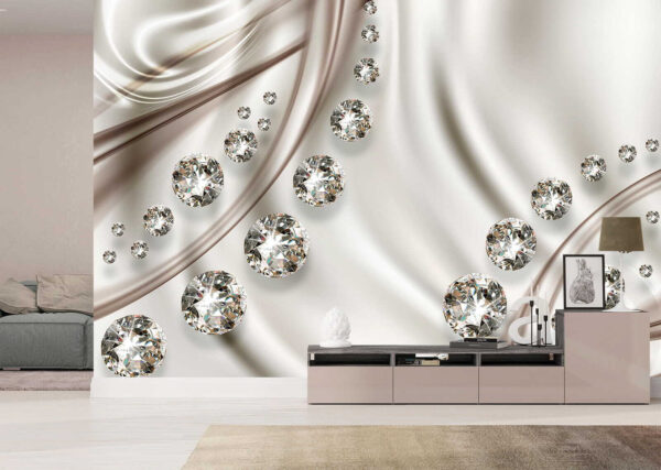 Wall murals Group of diamonds on a white background Wall murals Group of diamonds on a white background