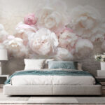 Wall murals Soft petals on vintage textured background.
