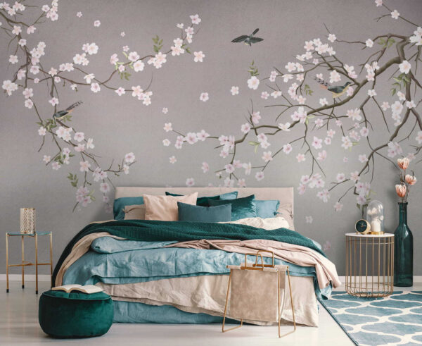 Bird on a branch Wall murals Bird on a branch