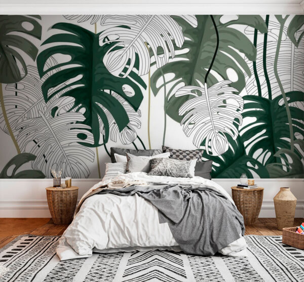 Wall murals Nature's lush green elegance on display Wall murals Nature's lush green elegance on display