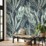 Wall murals Lush foliage in soothing colors
