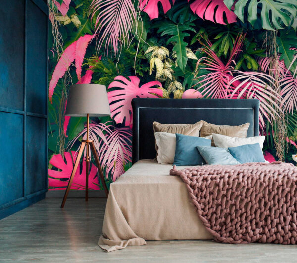 Wall murals Wall murals Pink leaf with holes (SKU: u79682)