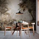 Wall murals Painting of a forest