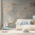 Wall murals Hot air balloon in the sky