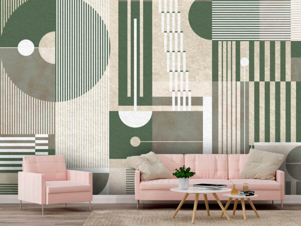 Wall murals Pattern of geometric shapes and lines Wall murals Pattern of geometric shapes and lines