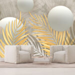 Wall murals White ball on a table