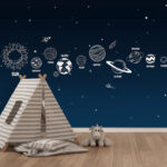 Wall murals Drawing of a sun