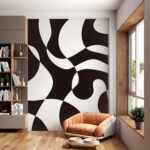 Wall murals Black and white pattern