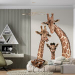 Wall murals Group of giraffes with their heads together