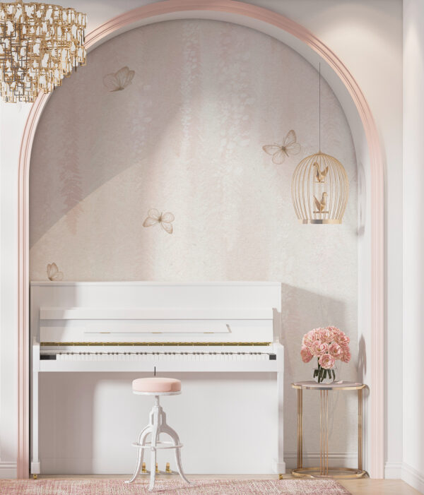 Butterflies on a white background Wall murals Butterflies on a white background