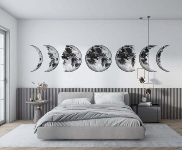 Row of phases of the moon Wall murals Row of phases of the moon