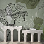 Wall murals Drawing of a flower