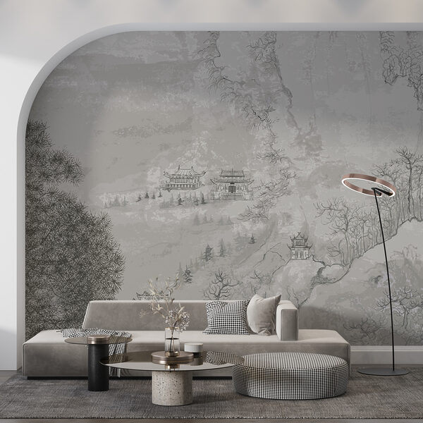 Drawing of a building Wall murals Drawing of a building