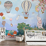 Wall murals Hot air balloon in the sky